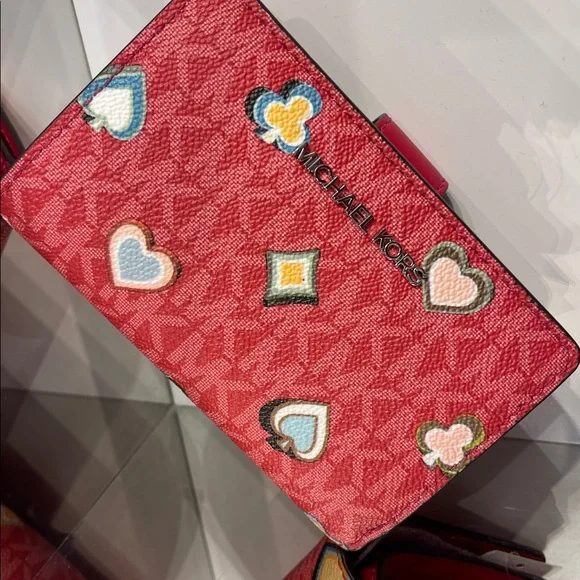 MICHAEL KORS Jet Set Md Printed Signature Logo Bifold Wallet
Dark Raspberry 
NWT - Picture 16 of 16